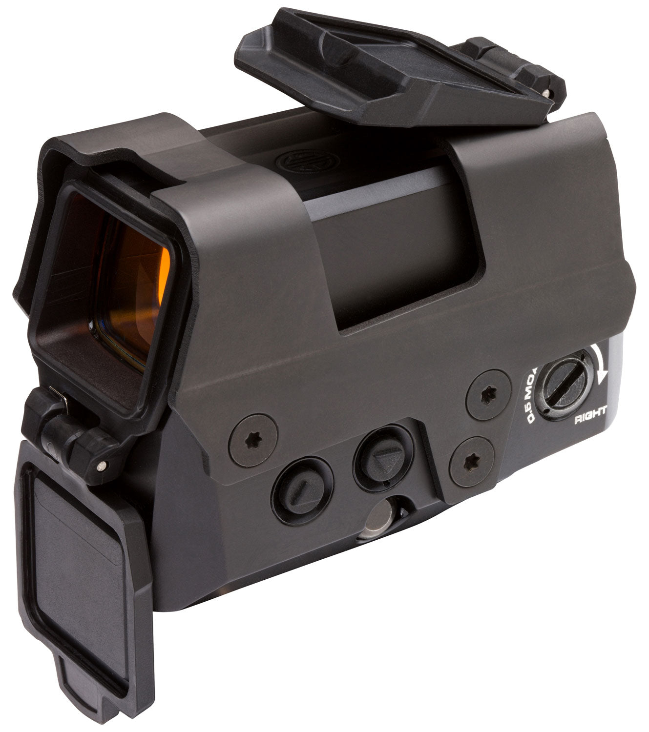 Romeo 8T tactical red dot sight close-up showing lens and housing