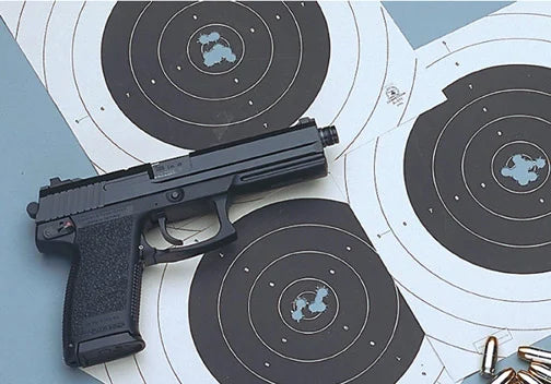 HK Mark 23 DA/SA .45 ACP combat pistol close-up