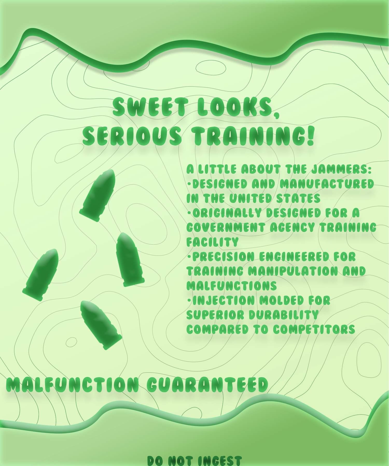 brand design (back of package) for 9MM malfunction rounds (jolly jammers)
