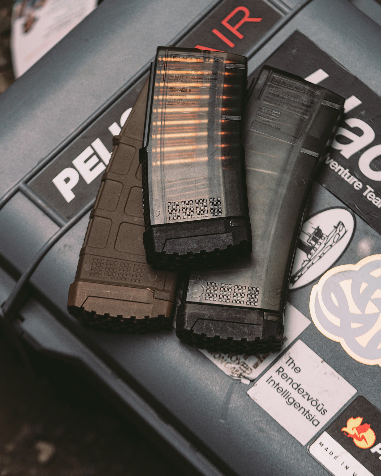 DOS BOOT PMAG extension installed on Magpul PMAG magazine