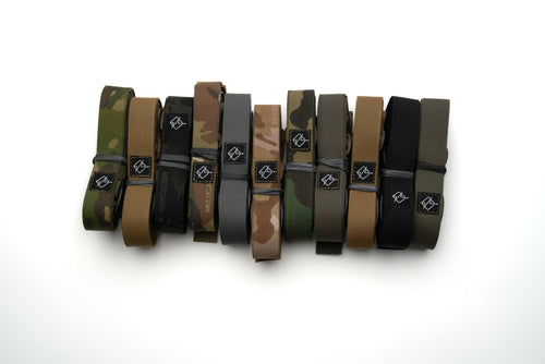 Flatline minimalist rifle slings rolled up for compact storage