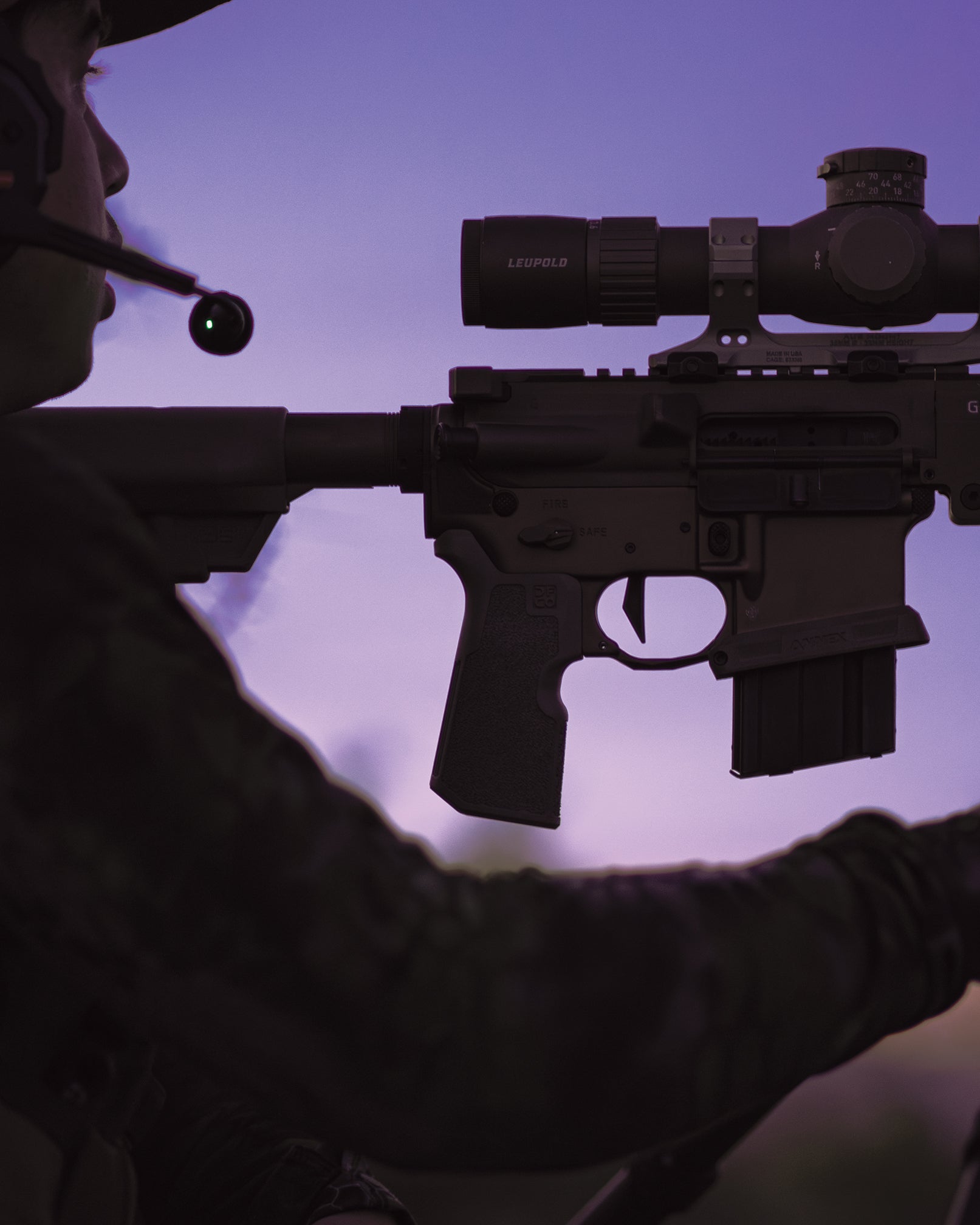 Kung Fu Grip AR10 ergonomic rifle grip close-up