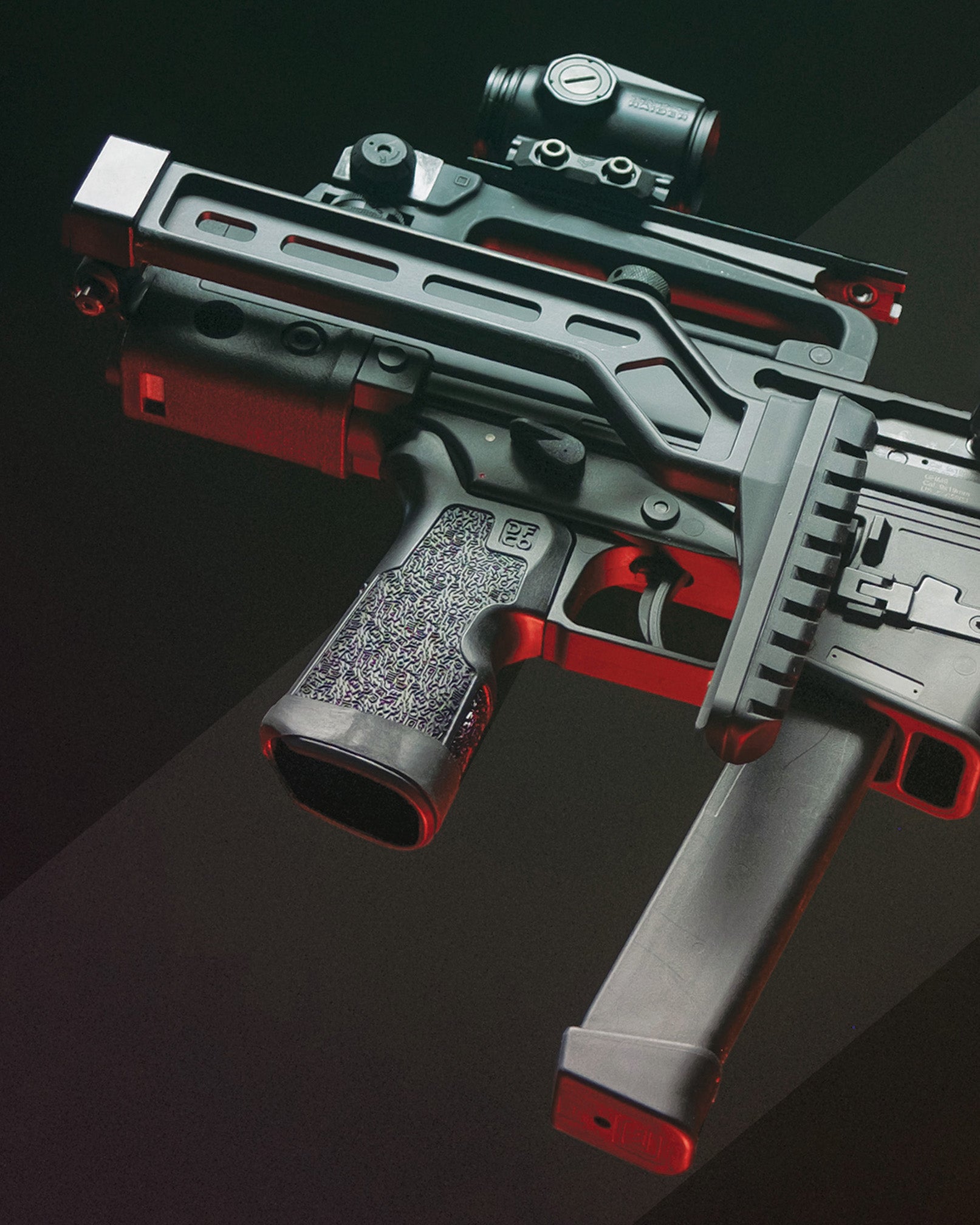 Kung Fu Grip installed on AR15 rifle lower receiver