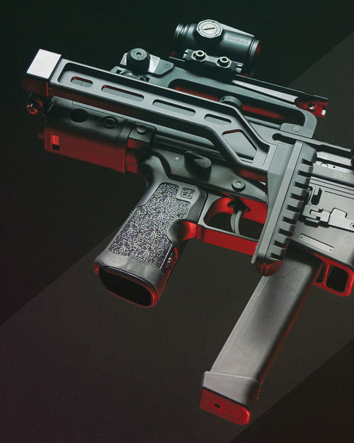 Kung Fu Grip installed on AR15 rifle lower receiver