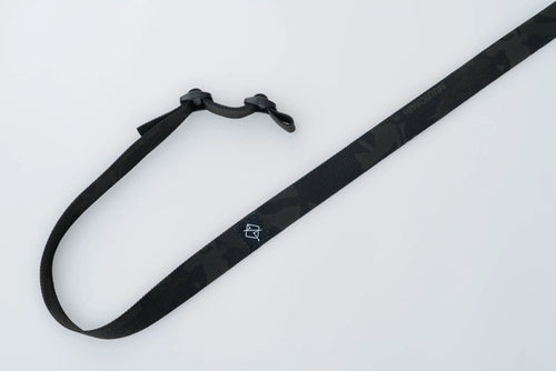 Flatline Standard Rifle Sling shown in multicam black nylon webbing