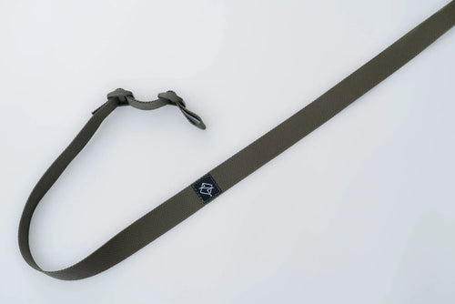 Attachment end of Flatline sling prepared for hardware installation