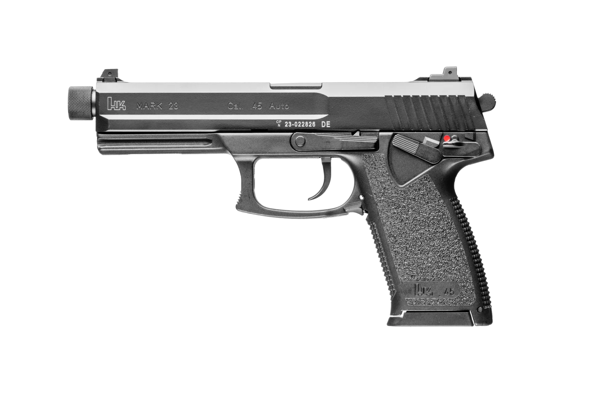 Heckler and Koch Mark 23 suppressor-ready handgun with threaded barrel