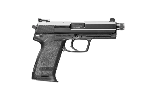 HK USP9 Tactical threaded barrel 9mm pistol side profile